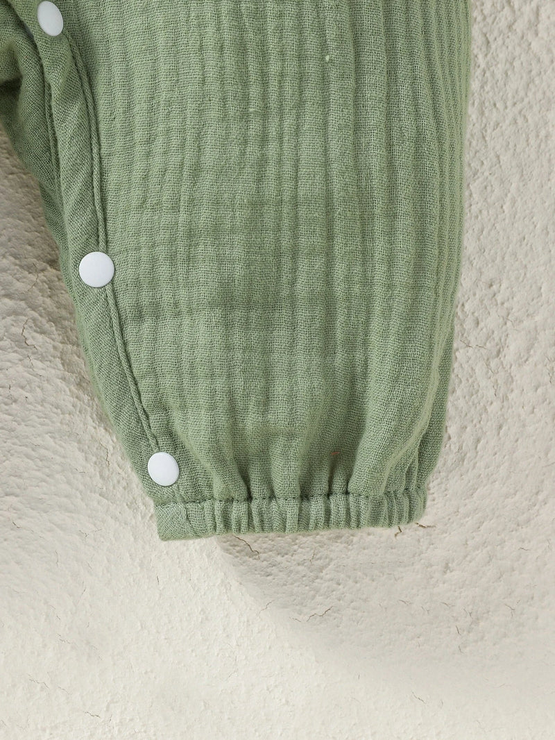 Macacao Longo Texturizado Bebe Menina Plush Algodão + Faixa