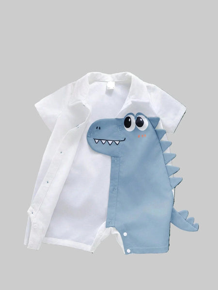 Macacão Bebê em Sarja Daryl com Elastano Dinossauro